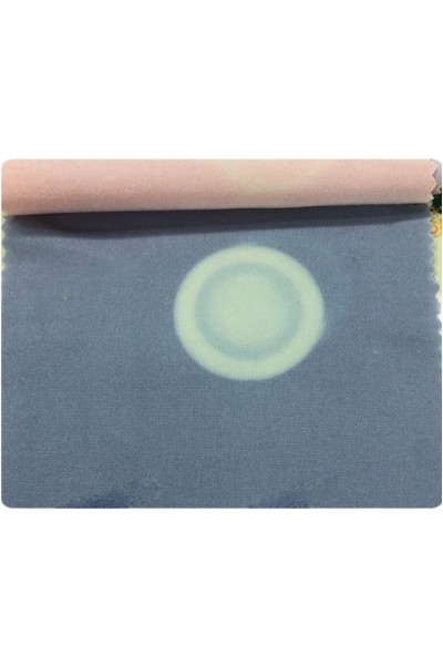 WJ-SZWQ Temperature-sensitive knitted fabric; Thermochromic fabric; Temperature-responsive elastic knitted fabric; Light-sensitive color-changing fabric; T-shirt fabric with touch-activated color change; 100% polyester; Color-changing temperature: 28-31°C front view
